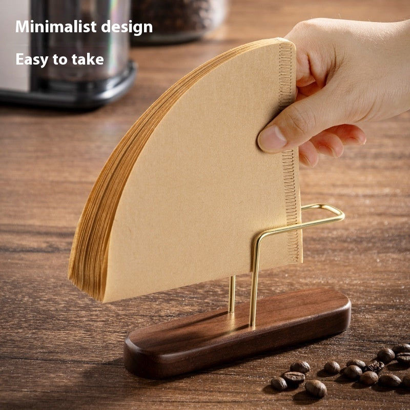 Solid Wood Coffee Filter Paper Holder - SipsNBrews