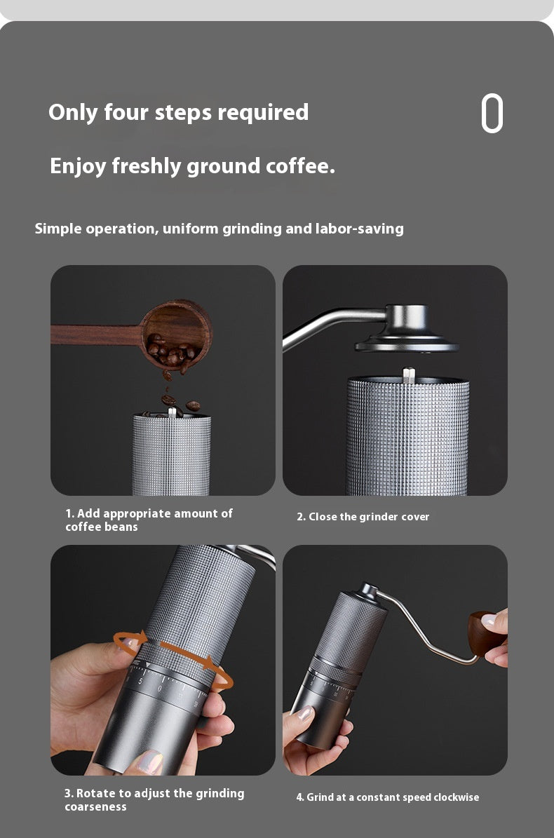 Manual Coffee Grinder with External Adjustment - SipsNBrews