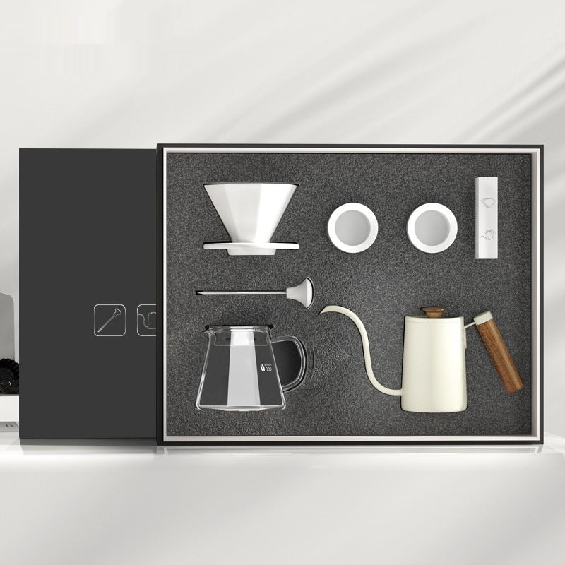 Ceramic Pour-Over Coffee Brewing Gift Set - SipsNBrews