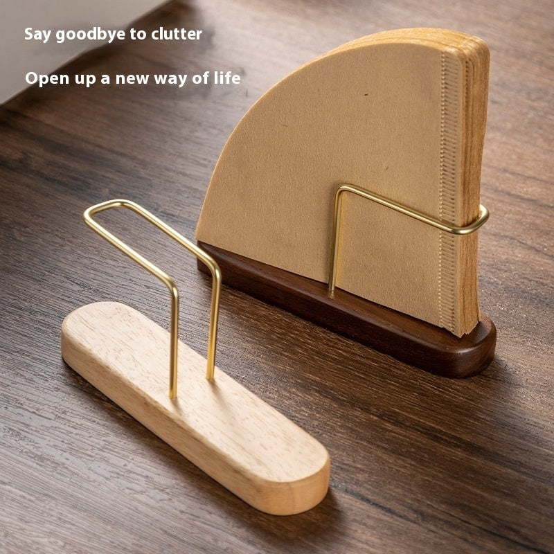 Solid Wood Coffee Filter Paper Holder - SipsNBrews